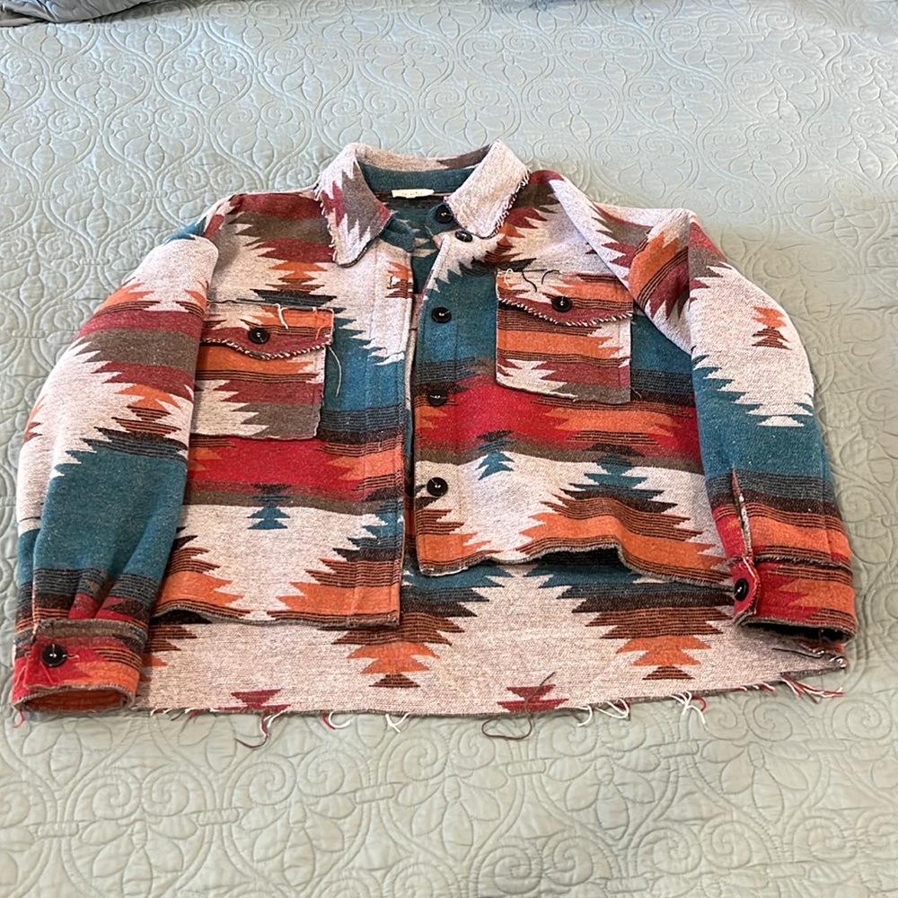 La Miel Eldora Aztec Jacket Shacket - image 3